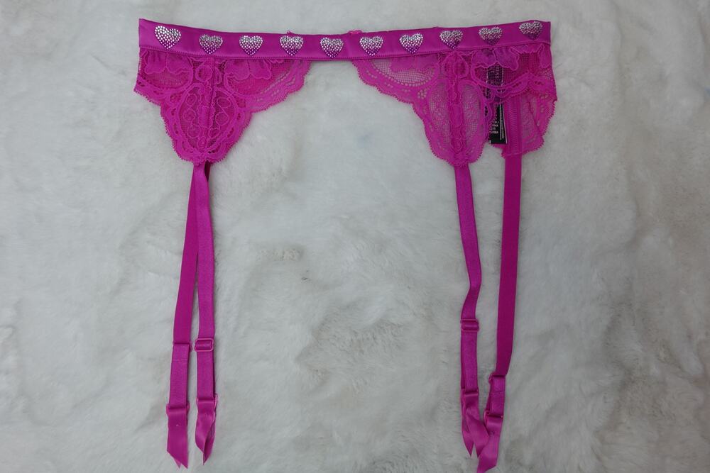 Victoria's Secret Very Sexy Hot Pink Lace Garter Belt XS